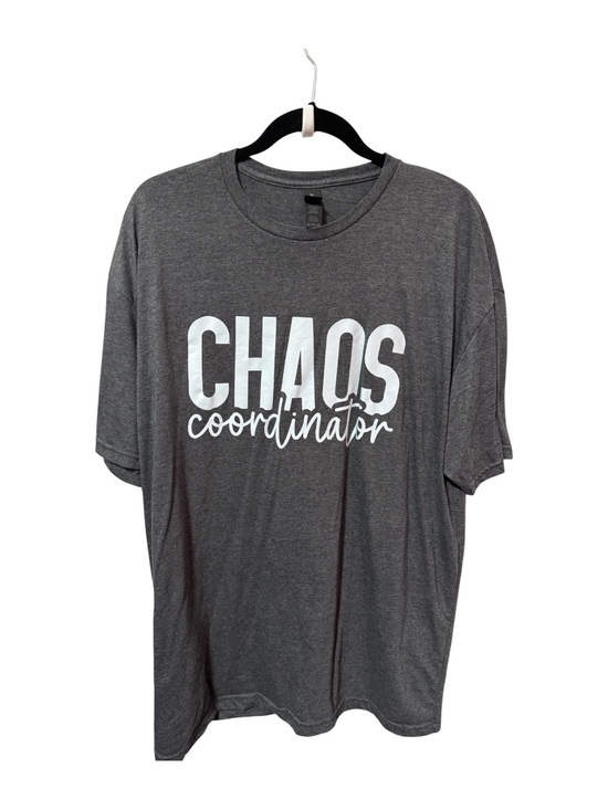 Gildan Tops - Gildan Charcoal "CHAOS coordinator" Short Sleeve Tee